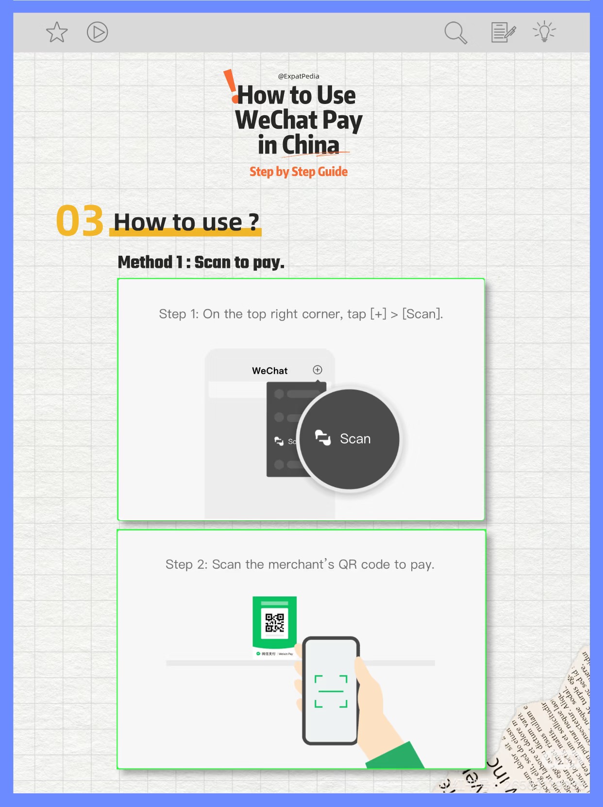 WeChat Pay — scan merchant's QR code